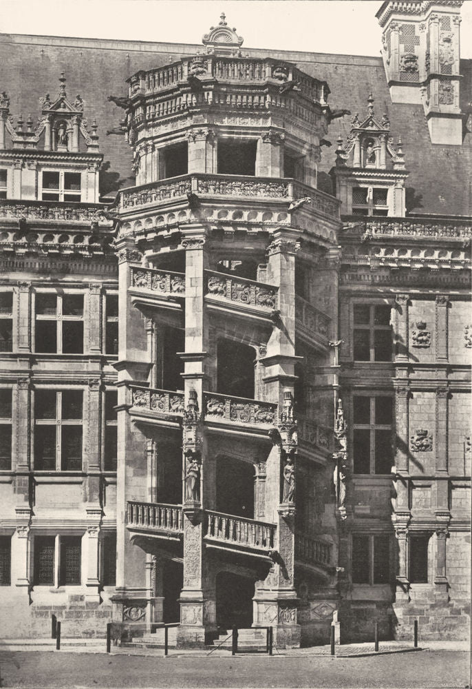 LOIR- ET- CHER. Chateau de Blois. Escalier de François Ier 1900 old print